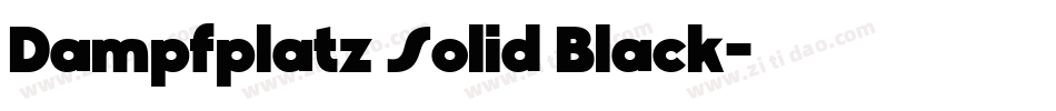 Dampfplatz Solid Black字体转换